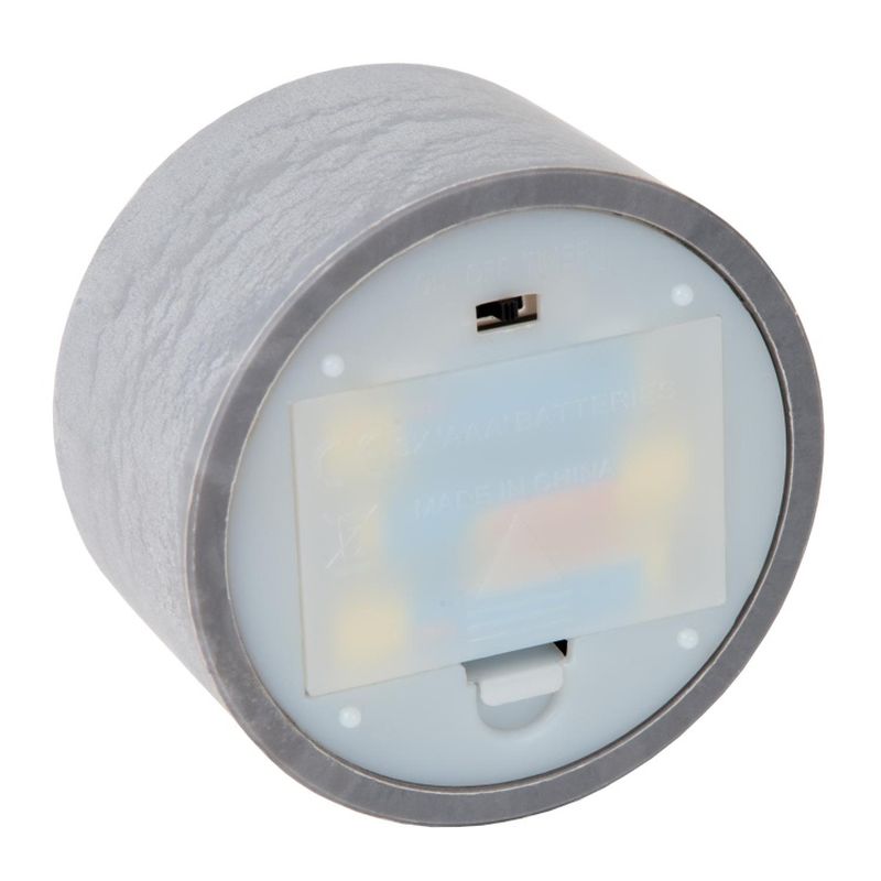 Lucide VELAS - Stolná lampa - Batérie - Ø 8 cm - LED - Smoke Grey - Sada 3 ks